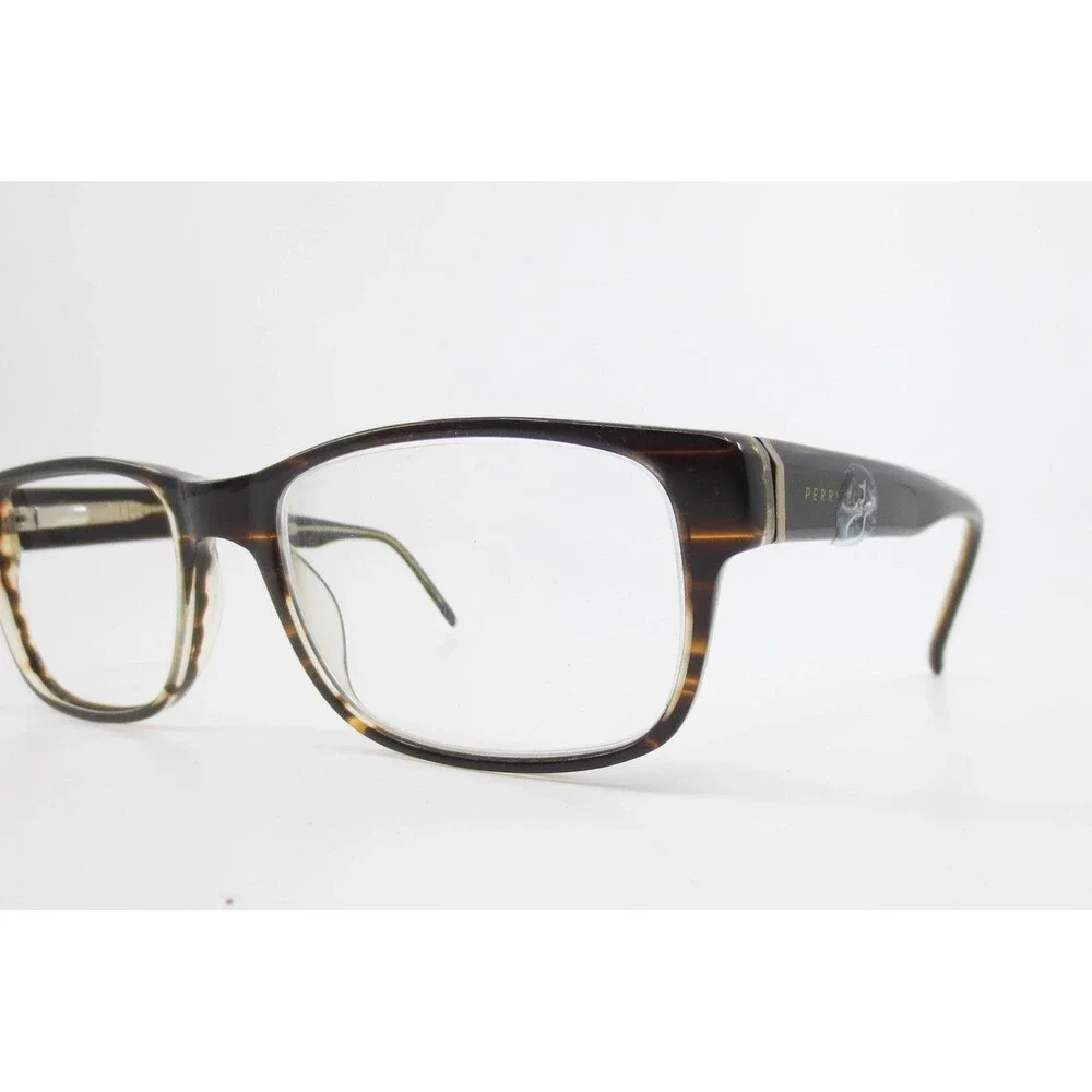 Perry Ellis PE 318-2 Mens Dark Tortoise Rectangular Eyeglass Frames 54-18-140
